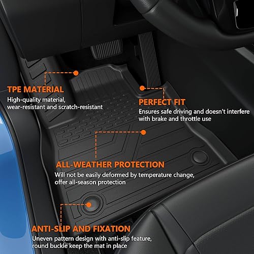 Vista 22 de powoq Tapete de carga compatible con Ford Explorer 2020-2025 de 6 y 7 asientos, tapete de respaldo de TPE para accesorios de Ford Explorer 2020-2022