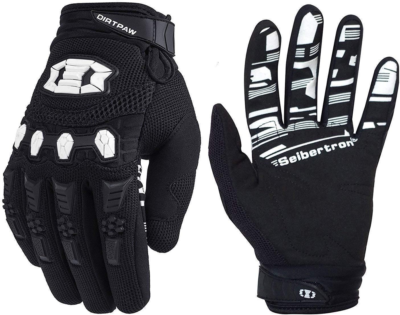 SeibertronDirtpaw Unisex BMX MX ATV MTB Racing Mountain Bike Bicycle Cycling Off-Road/Dirt Bike Gloves Road Racing Motorcycle Motocross Sports Gloves Touch Recognition Full Finger Glove