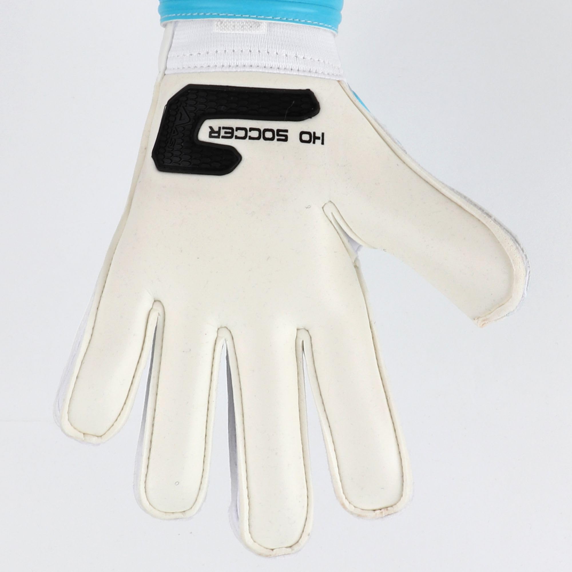 HO Soccer Guerrero One Protek FL Blue Team, Guantes Portero con Protección de Desdos Extraíbles, Unisex Niño, Azul/Blanco, 5,5