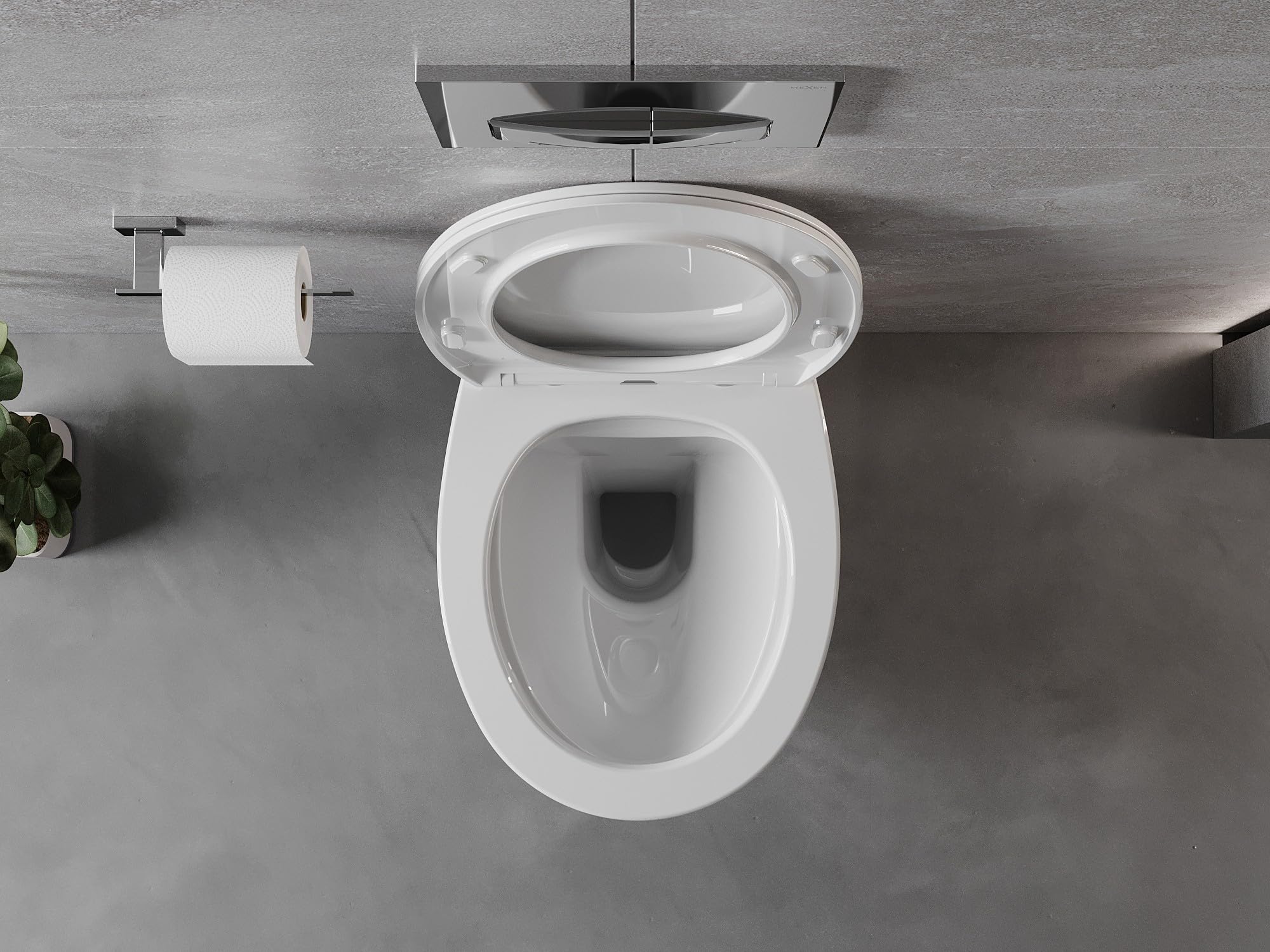 Mexen Egg - WC Rimless con sedile sottile a chiusura rallentata, in duroplast, bianco lucido