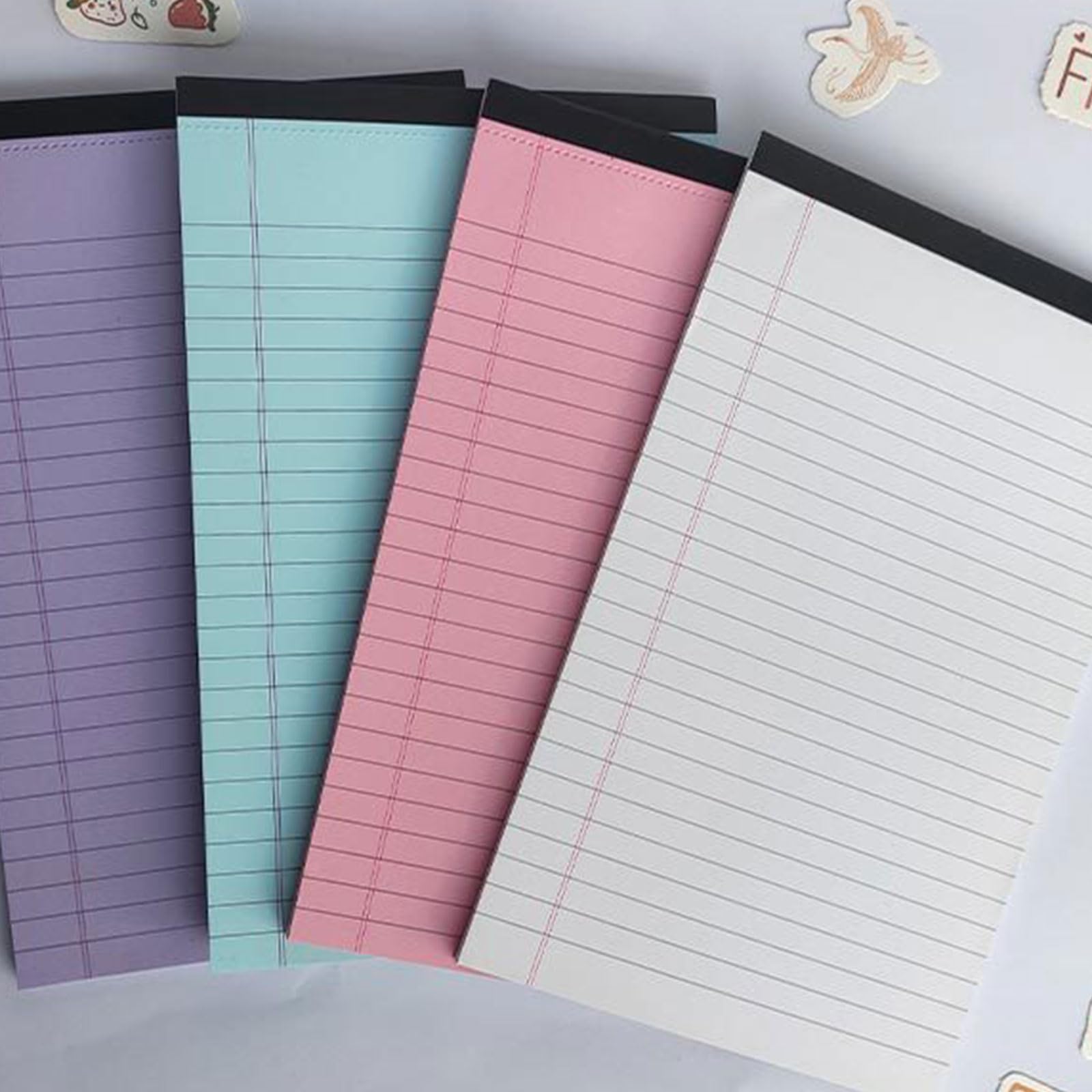8 blocs de notas con 4 blocs de notas legales, bloc de notas con forro para rascar, bloc de notas y suministros escolares