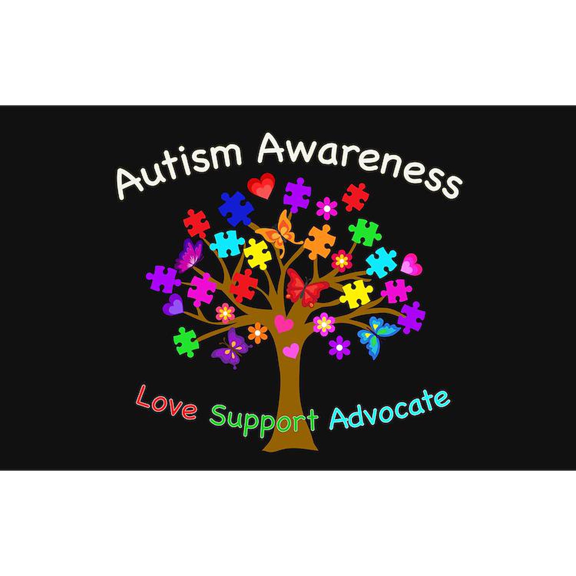 CafePress Autism Awareness Tree Oval Car Magnet, Euro Oval Bumper Magnet