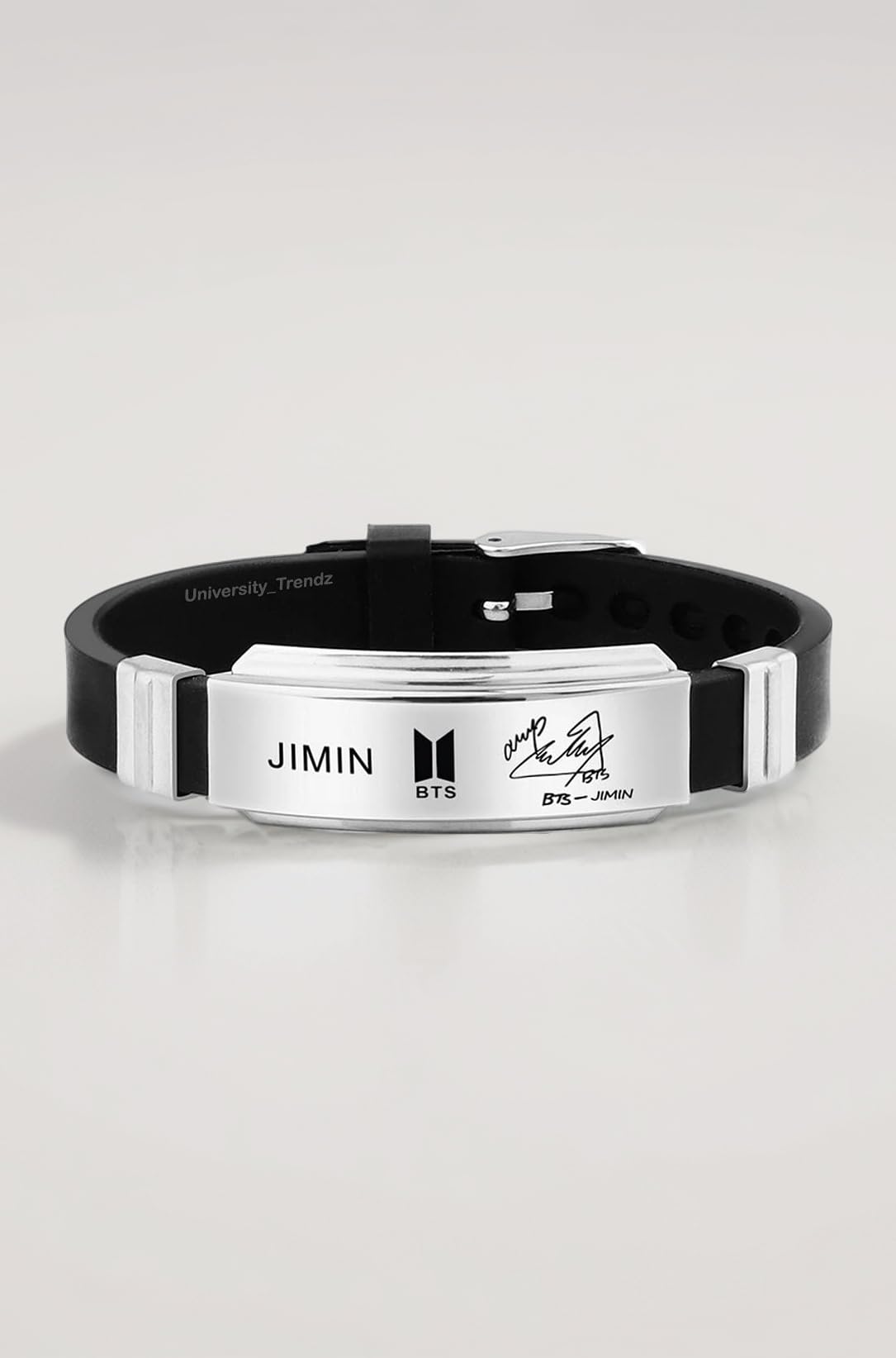 University Trendz Stainless Steel Jimin Signature Printing Bracelet For Unisex Adult