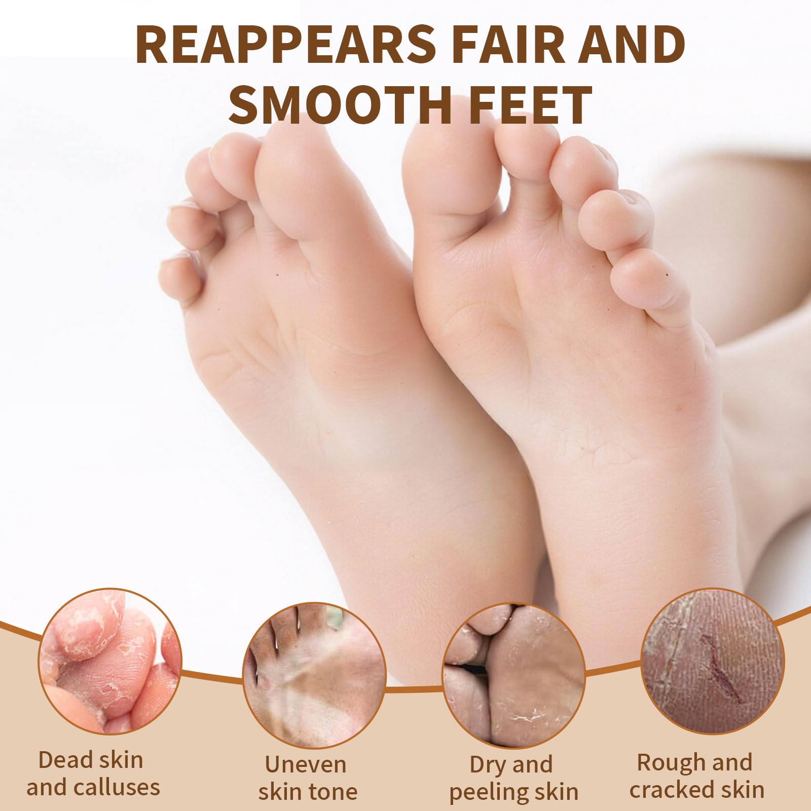 6 Paires Masque Pied, Peeling Pied Nourrissants Et Adoucissants, éliminant Les Callosités, Masque Pieds Hydratant Au Beurre De Karité Et à La Vitamine E, Pour Les Pieds Secs Et Crevassés