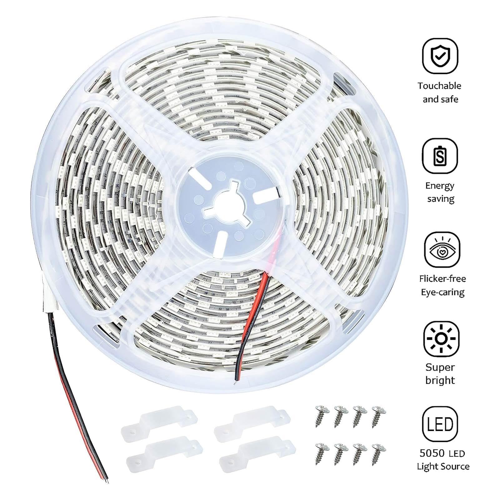 Tira de luces LED para barcos,Luces LED marinas | Luces LED para barcos Tira de luz negra de 5 m/16,4 pies,Luces impermeables para yates, luces interiores decorativas para kayak, coche, barco, yate