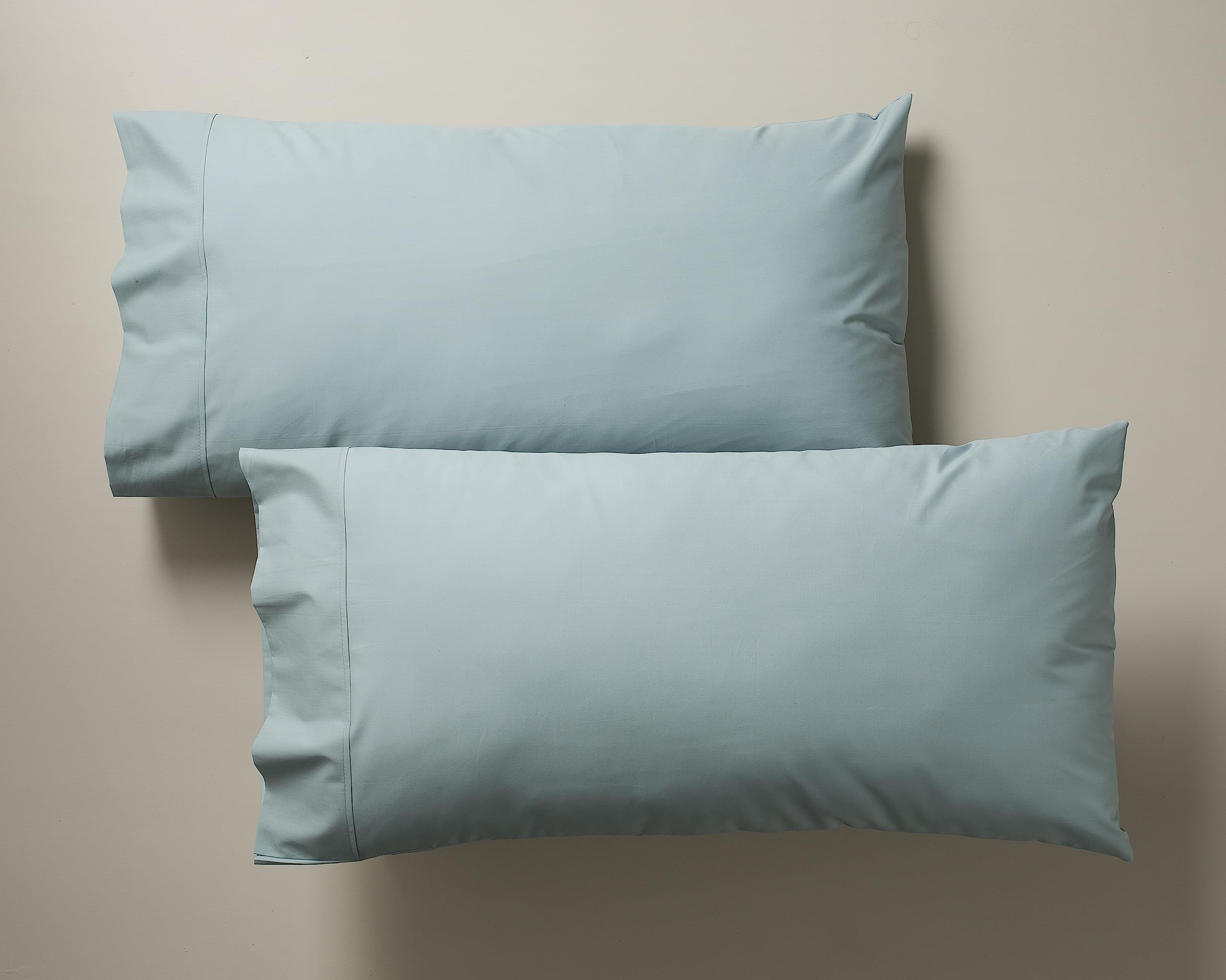 Damarel Tex-Therapy - Set 2 Fundas Almohada de 75 (Cama 150)-Algodón Premium 100% PERCAL 200 Hilos con Tratamientos Activos para tu Belleza y Bienestar (HIALURSENS-Verde Agua) Hecho 100% en España