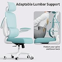 Vista 7 de TRALT Silla de oficina ergonómica, silla de escritorio ergonómica de 330 libras, sillas de escritorio de oficina de malla para el hogar con ruedas