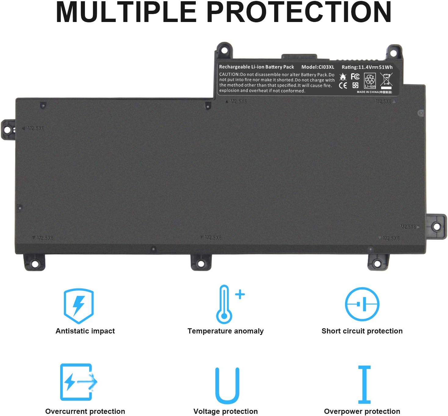 Fancy Buying New CI03 CI03XL Laptop Battery for HP ProBook 640 G2 645 G2 650 G2 655 G2 640 G3 645 G3 650 G3 655 G3, Fit CIO3XL CI03 CIO3 HSTNN-UB6Q HSTNN-LB6T HSTNN-PB6K 801554-001