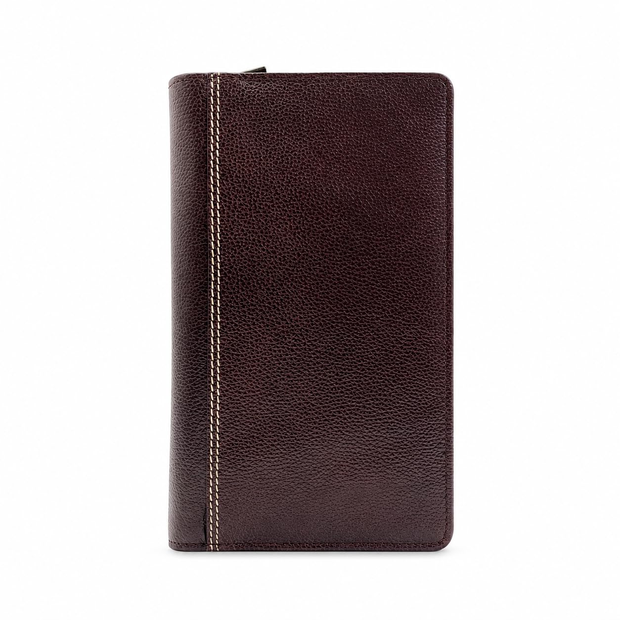 Genuine Leather Travel Passport Holder, RFID Blocking Premium Travel Document Organizer with Secure Zipper Closure Passport Cover & Travel Accesories for Men & Women (Maroon)-image-3