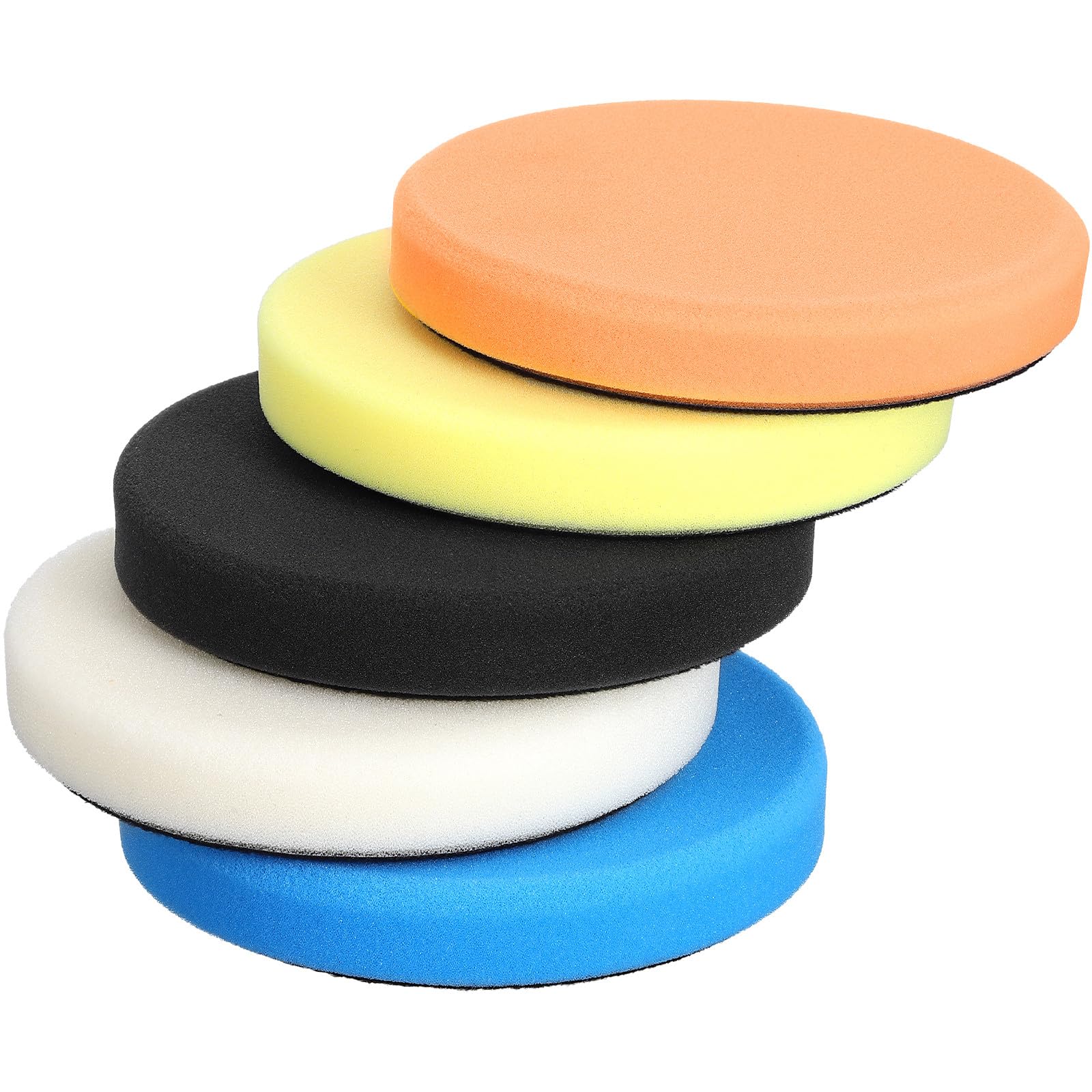 Kit 5 Pezzi Tamponi in Spugna per Auto, Dischi in Spugna per Lucidatrice Effetto Levigante, e Detailing Auto