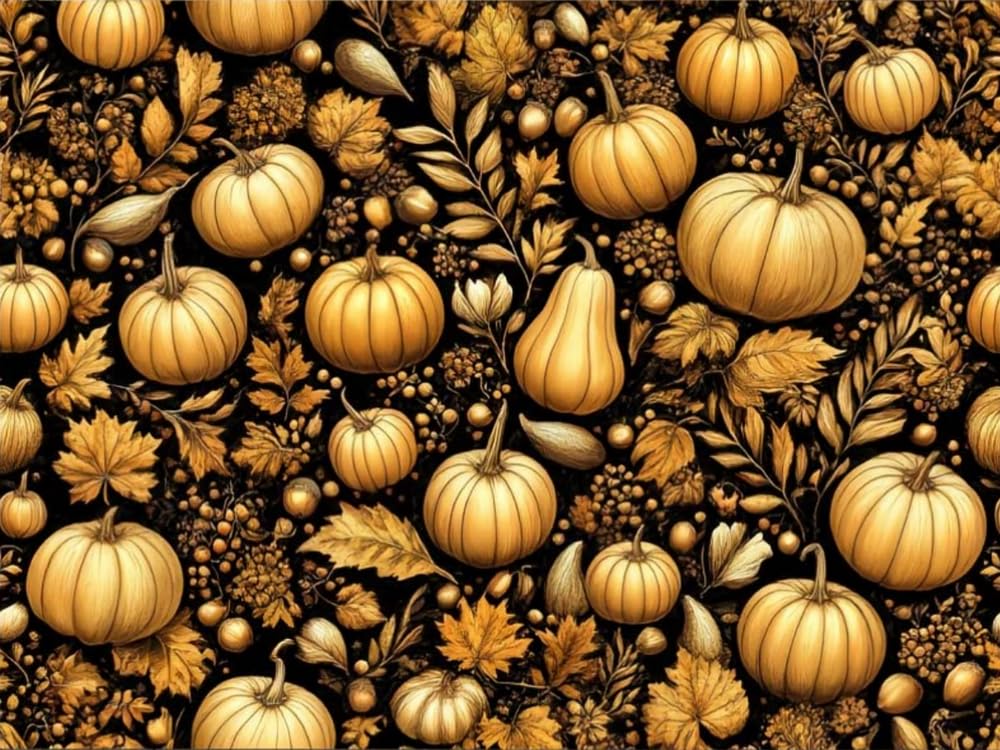 Weiniuniu Diamond Painting Kits for Adults Ripe Pumpkins DIY Bead Crystal Rhinestone Craft Easy 5D Dimond Picture Art Home Wall Decorations 50x70cm