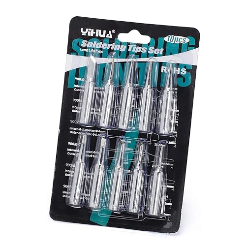 YIHUA #1200 Soldering Iron Tips Set 10PCS Long-Life Type Fit for YIHUA SGS Certified Lead-Free Tips
