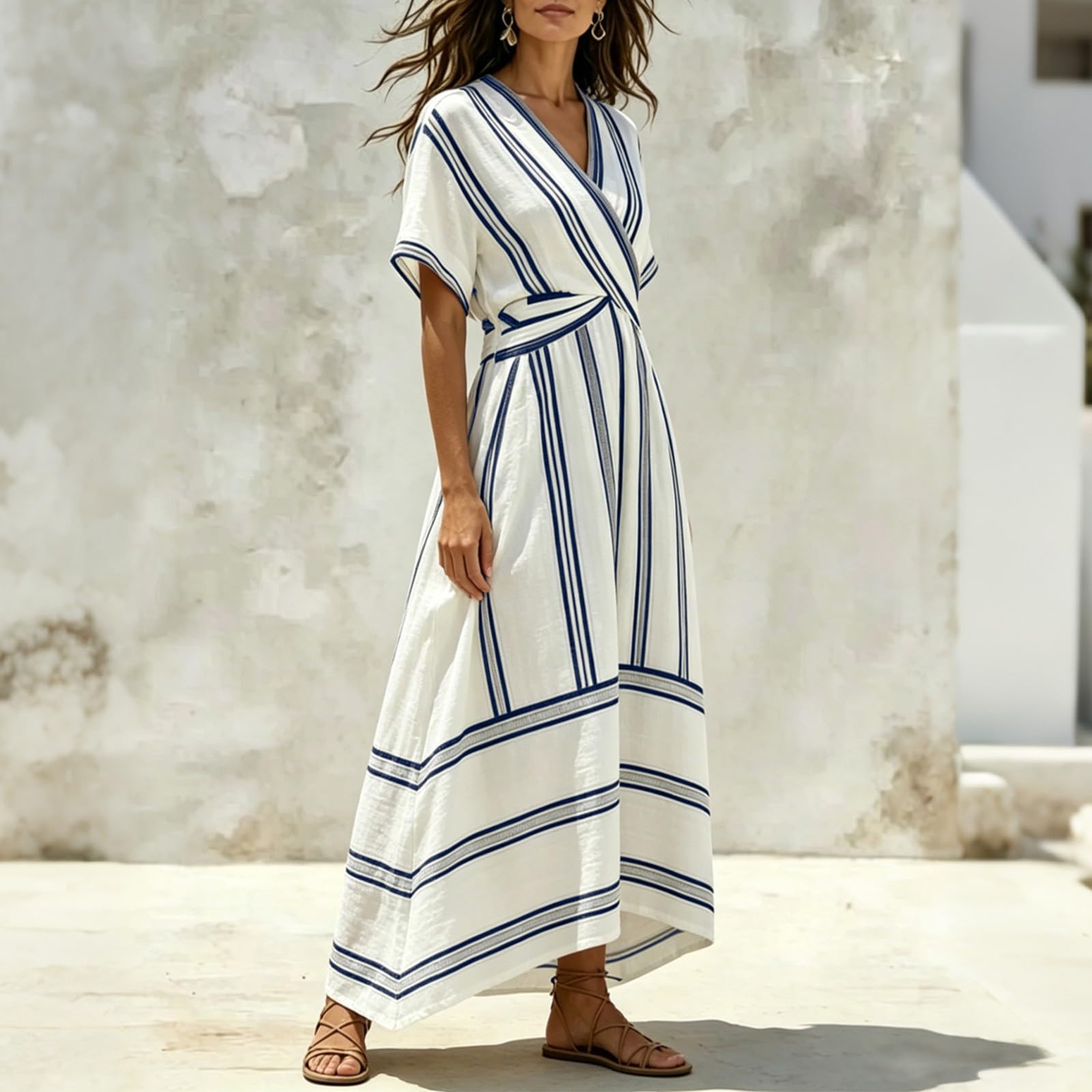 Vestito estivo da donna, lungo, ampio
