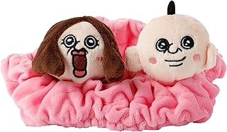 パンパンくんの日常 ヘアバンド (パンパンくん & オクジ)【公式】/ HAIR BAND ヘアターバン 洗面用 メイク用 かわいい 可愛い キャラクター おもしろ インパクト 韓国風 (ピンク, フリーサイズ)