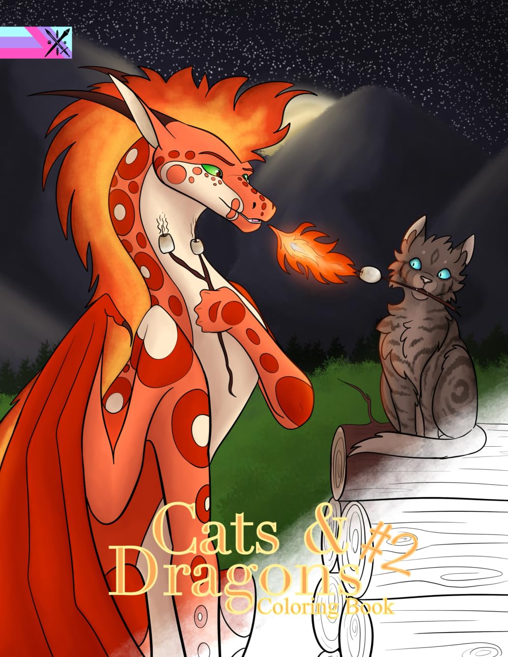 Cats and Dragons #2: Exploring New Adventures (Cats and Dragons Coloring Book Series)