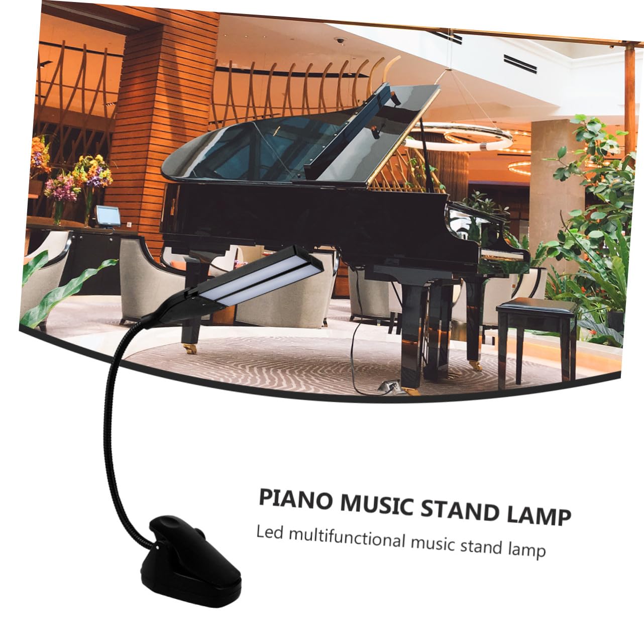 BESTonZON Lampe pour Piano LED à Pince Réglable, Protection des Yeux, Alimentation Usb, Matériau Abs, Lampe Pupitre Musique Lecture Pratique