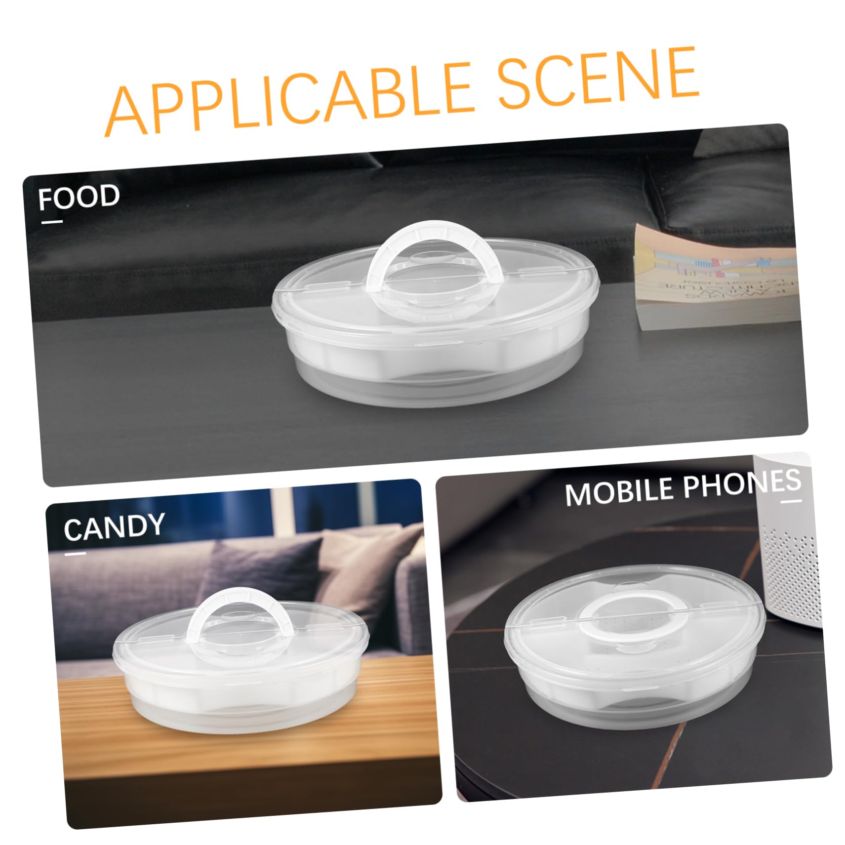 NAMOARLY Reusable Round Pizza Slice Holder Tortilla Container Handheld Dessert Carrying Box Easy to Clean and Portable