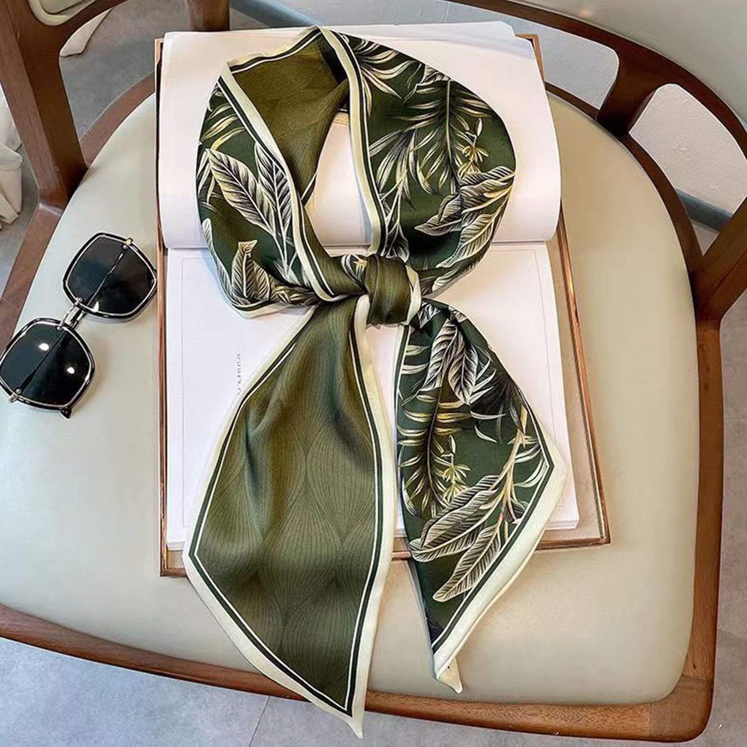 Head Scarf Hair Neck Scarves For Women Fashion Purse Bag Scarfs For Handbags Silky Long Thin Satin Headscarf