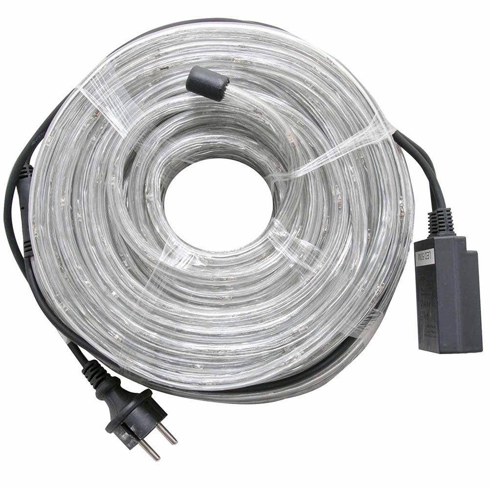 Tubo Luminoso a LED per Natale luci natalizie per Esterno e Interno impermeabile 30 metri 720 led luce BIANCO FREDDO con controller per 8 Giochi di Luce