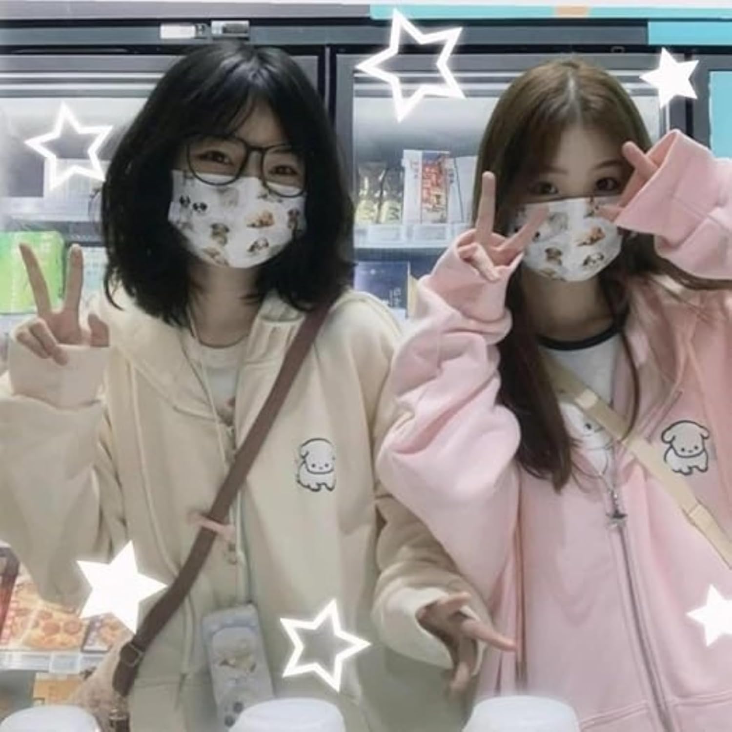 LRF Kawaii Cute Zip Up Hoodie Cartoon Oversized Pullover Jacket Harajuku Kawaii Hooded Y2K Top - Image 6