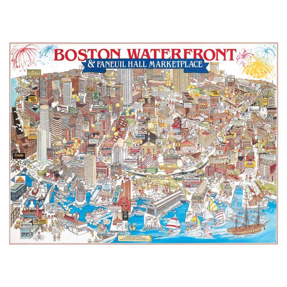 White Mountain Puzzles Boston Waterfront - 1000 Piece Jigsaw Puzzle
