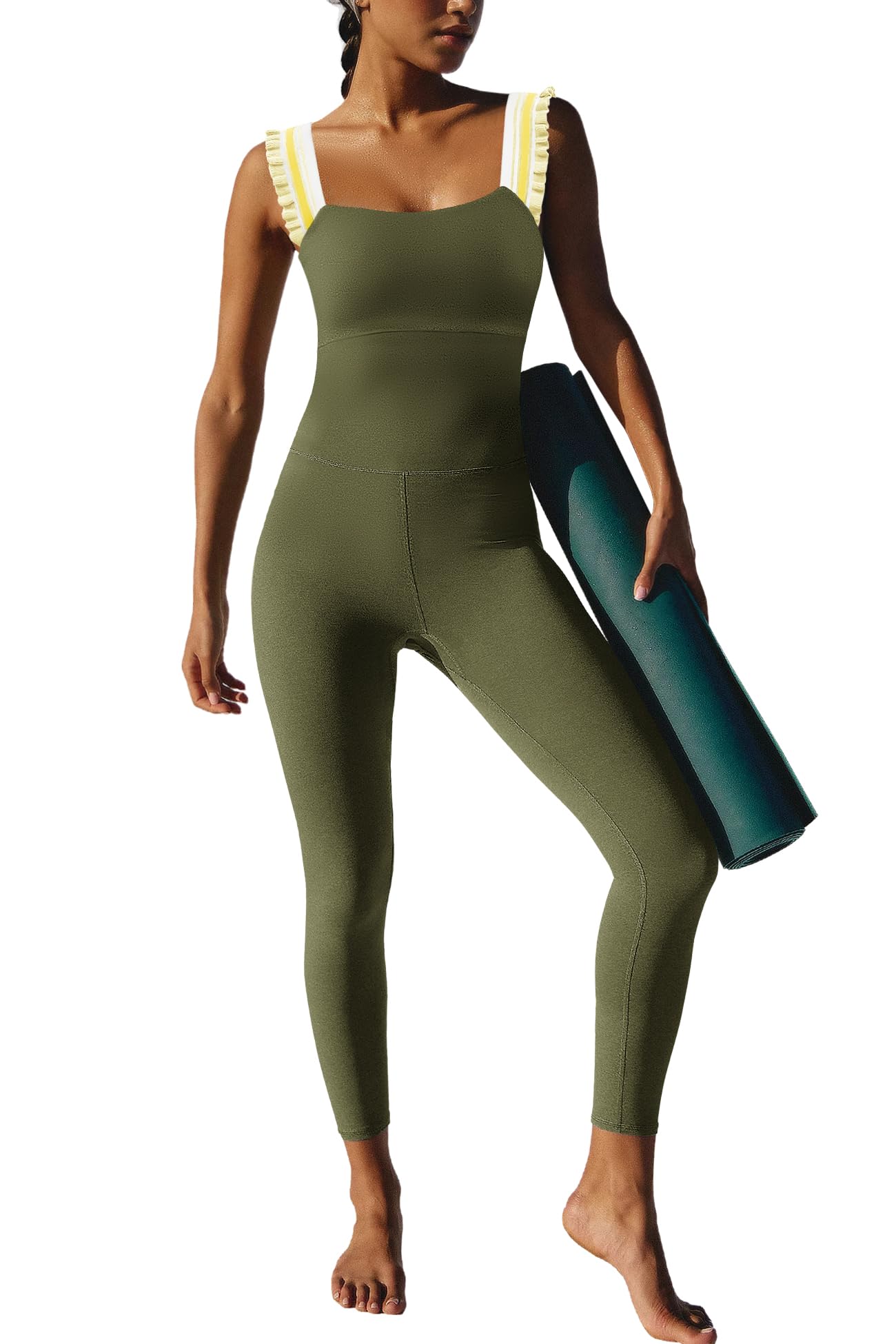 ReachMe Jumpsuits for Women Workout Leggings Romper Athletic Summer Outfits Yoga Gym Clothes Bodycon Bodysuits