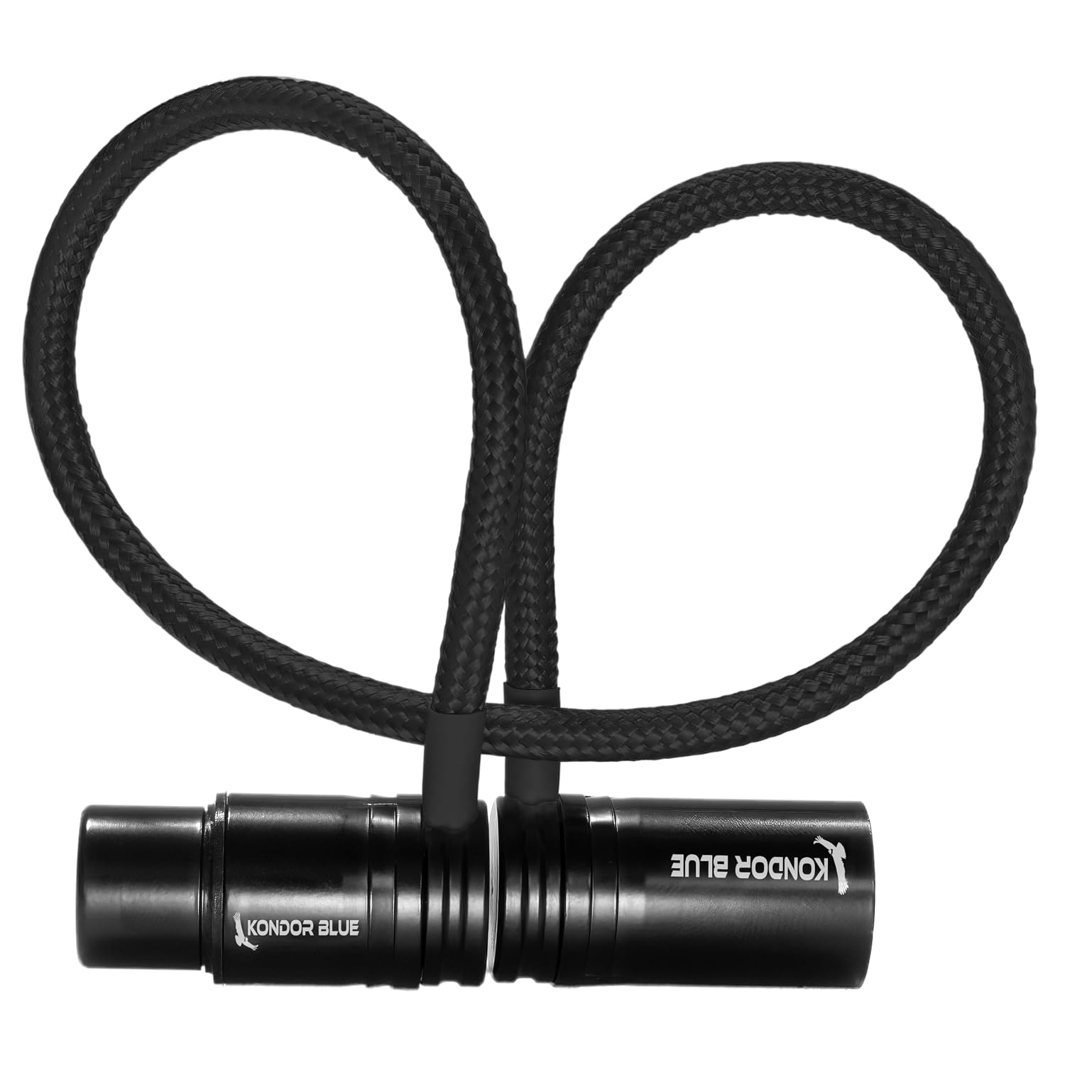 KONDOR BLUE | 16” Straight Low Profile Right Angle XLR Cable | Cameras, Microphones, Studio Audio, & Lightweight with Adjustable Angle | Black