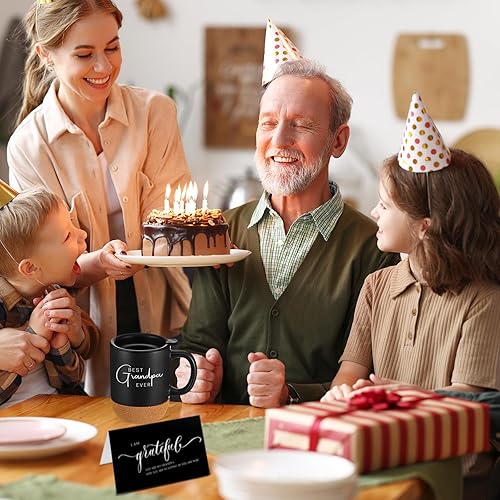 Miniatura 7 de ReliThick Juego de 6 regalos para el mejor abuelo para hombres, abuelo, taza de cerámica de 13.5 onzas, calcetines, bolígrafo con caja de bolígrafo,