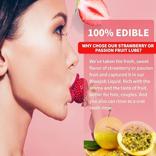 Miniatura 5 de Lubricante comestible saborizado para mamadas orales agua oral para parejas adultas lubricante sin enjuague paquete de 10 unidades fresa y menta