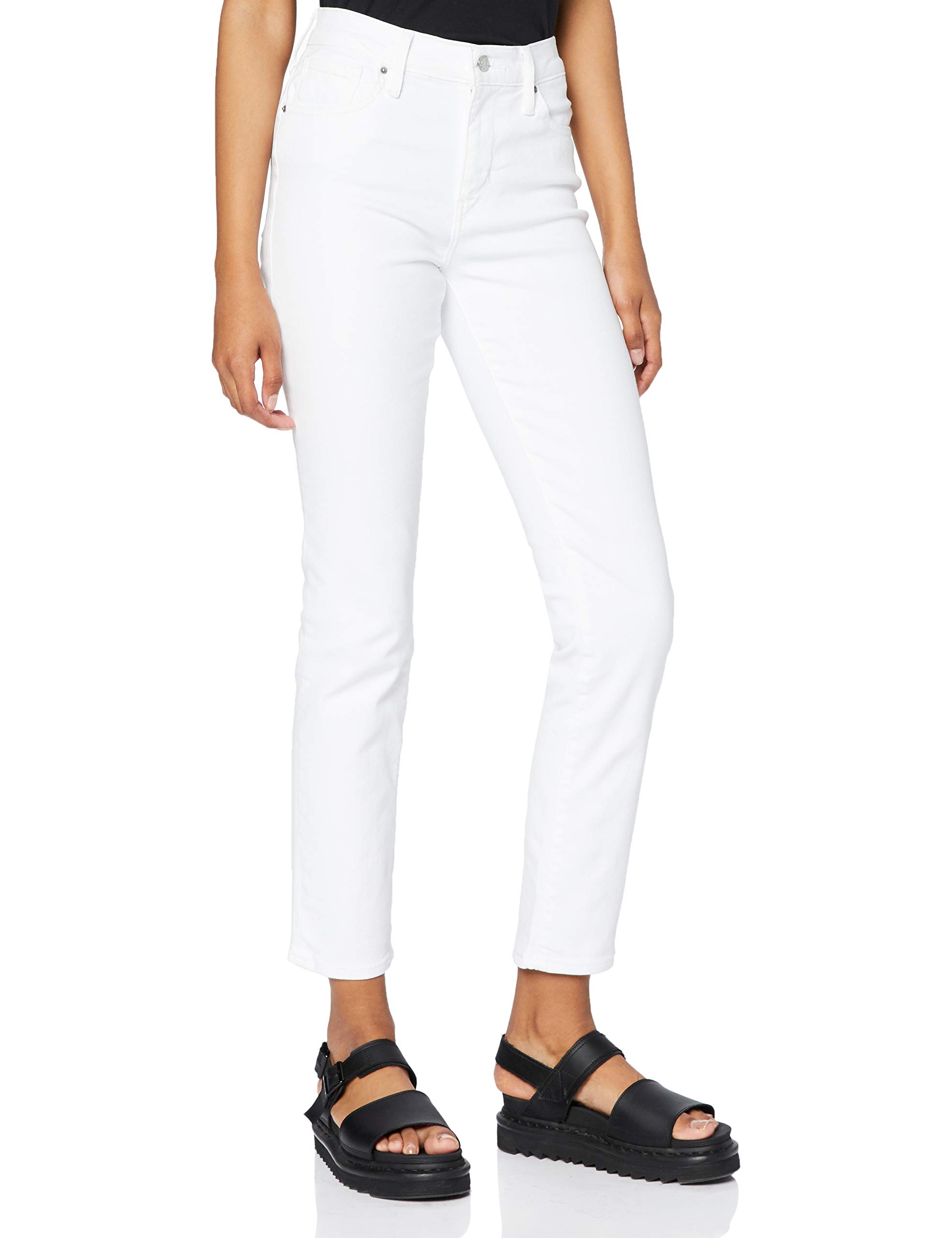 Levi's Western White 724 High Rise Straight Jeans W26 L30