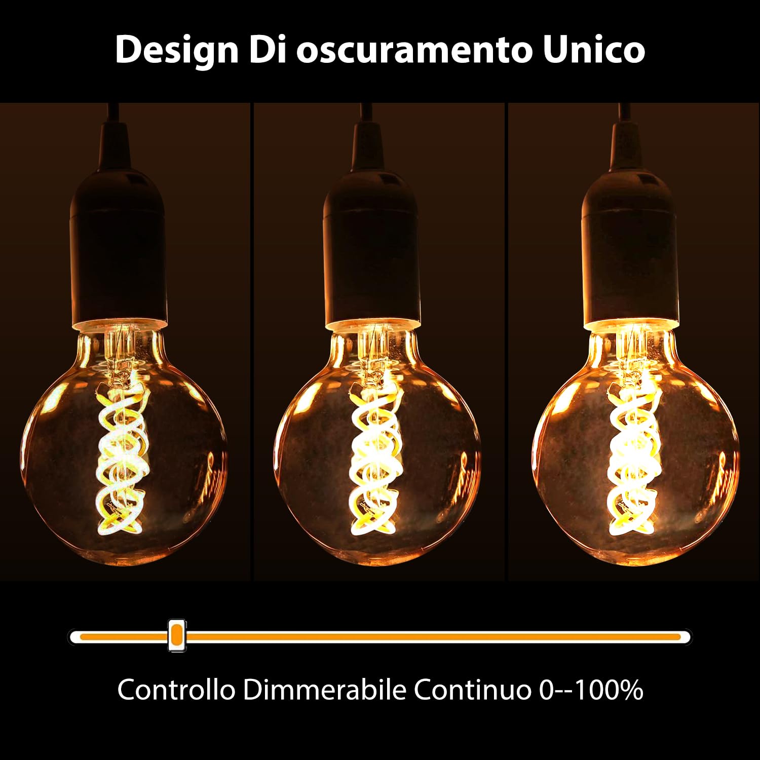 Lampadina Vintage E27, Lampadine e27 luce calda dimmerabile 4W E27 Lampadina LED Edison Vintage ideale per l'illuminazione nostalgica e retrò nel bar di casa, vetro ambrato - 6 pezzi（G80 SLX）