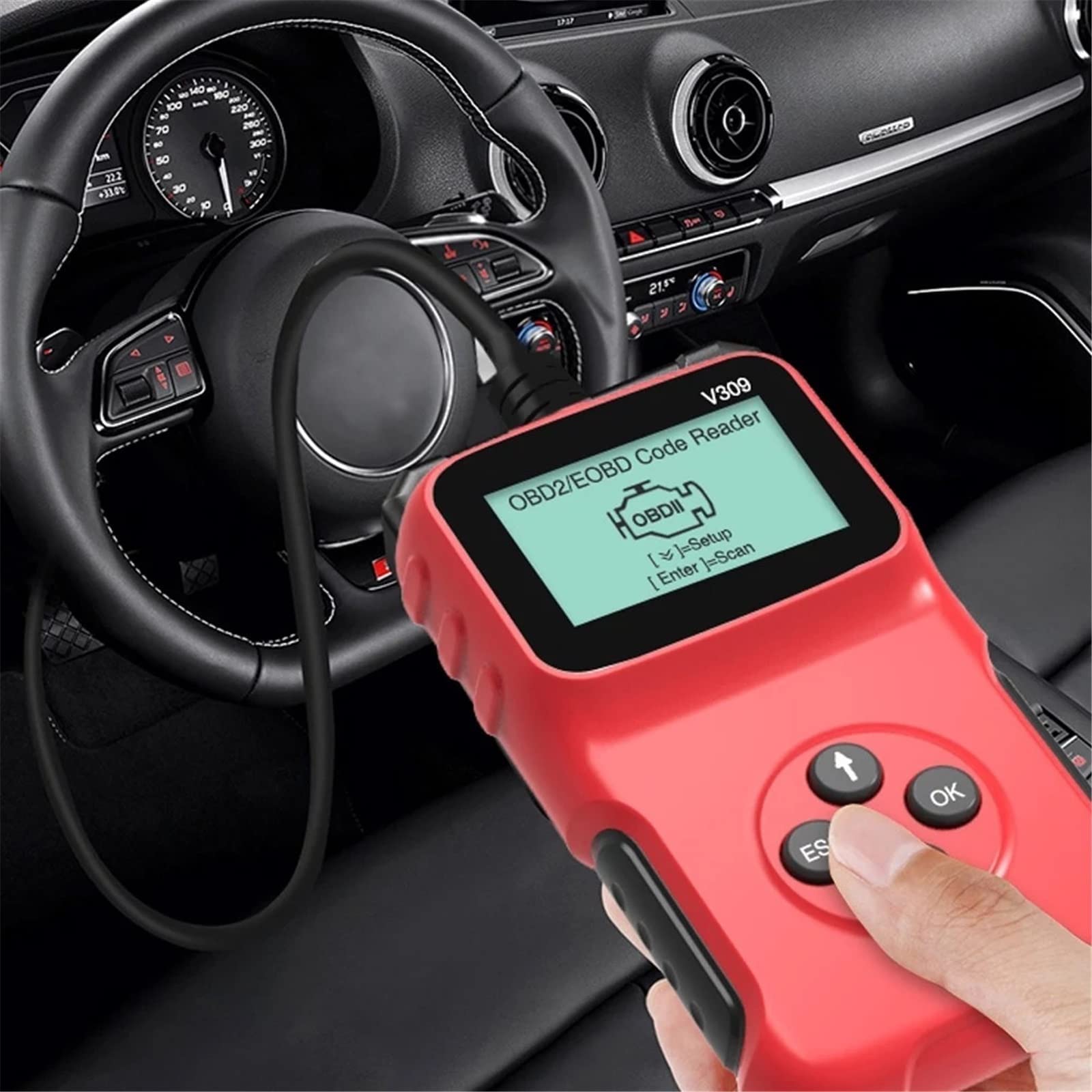 V309 Car Auto Fault Diagnostic Scanner OBD OBD2 ELM - 327 Czytnik Kodów Check Tool