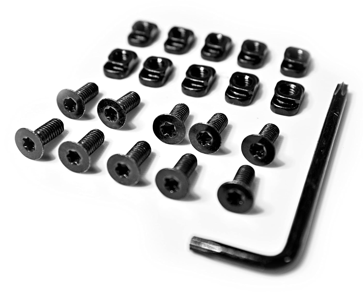 50pcs MLOK Compatible Rail Mount Screws and Nuts Standard Length Camming T Nut Replacement
