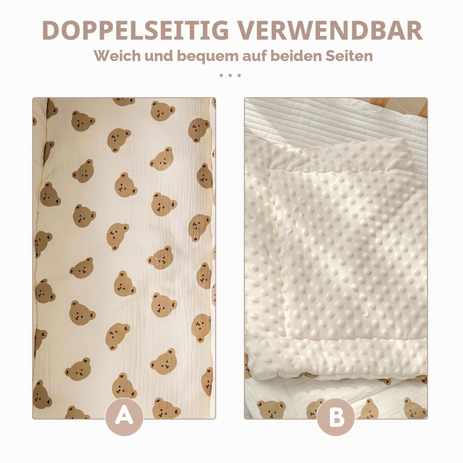 SONARIN Warme Sitzauflage Kinderwagen,Weiche Dicke Kinderwagen Einlage Buggy Auflage Universal Kinderwagenkissen Sitzeinlage Sitzkissen für Kinderwagen Buggy Kindersitz(Hase)