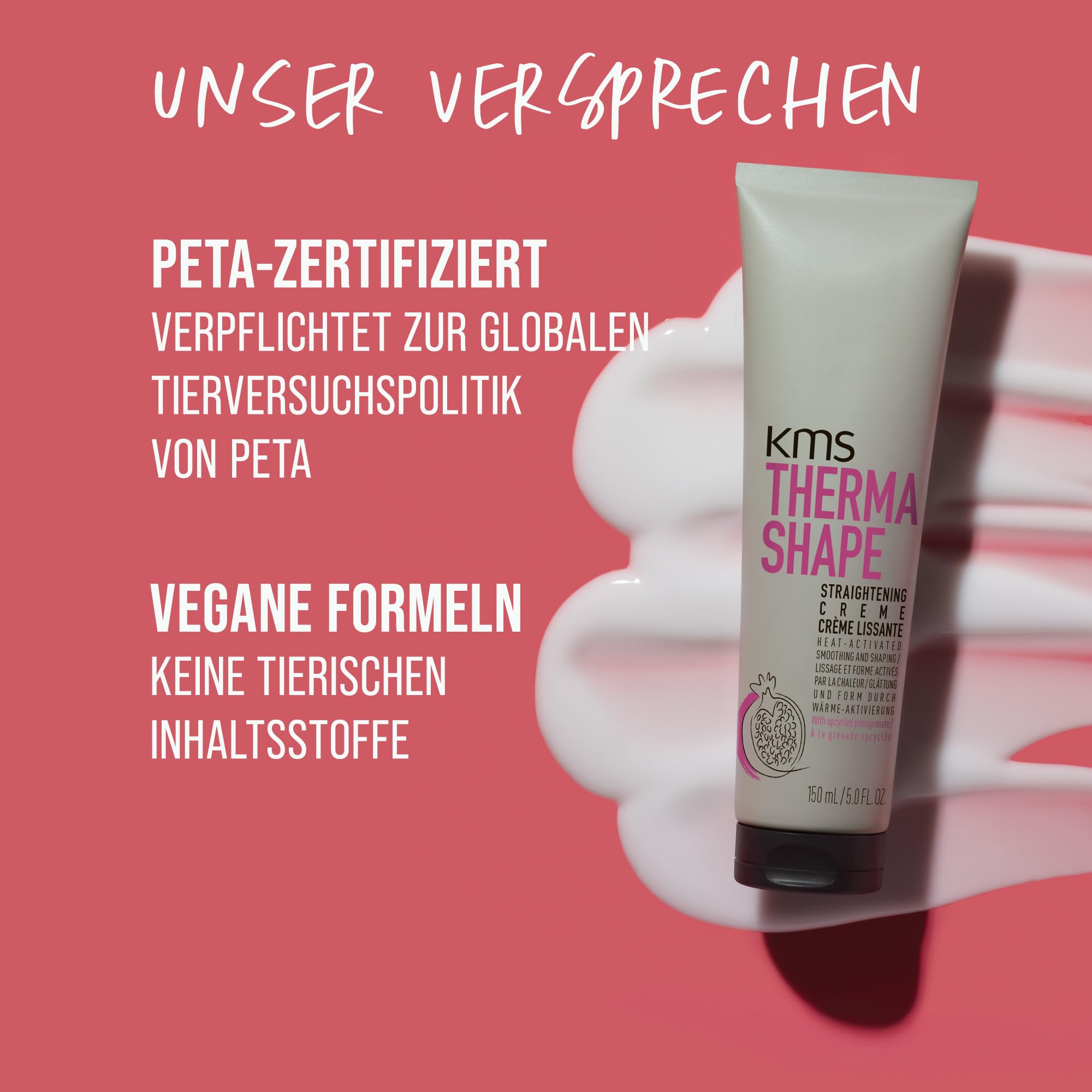 KMS ThermaShape Straightening Creme – Glättungscreme für glattes Haar, Frizz‑Kontrolle & Hitzeschutz – 150 ml