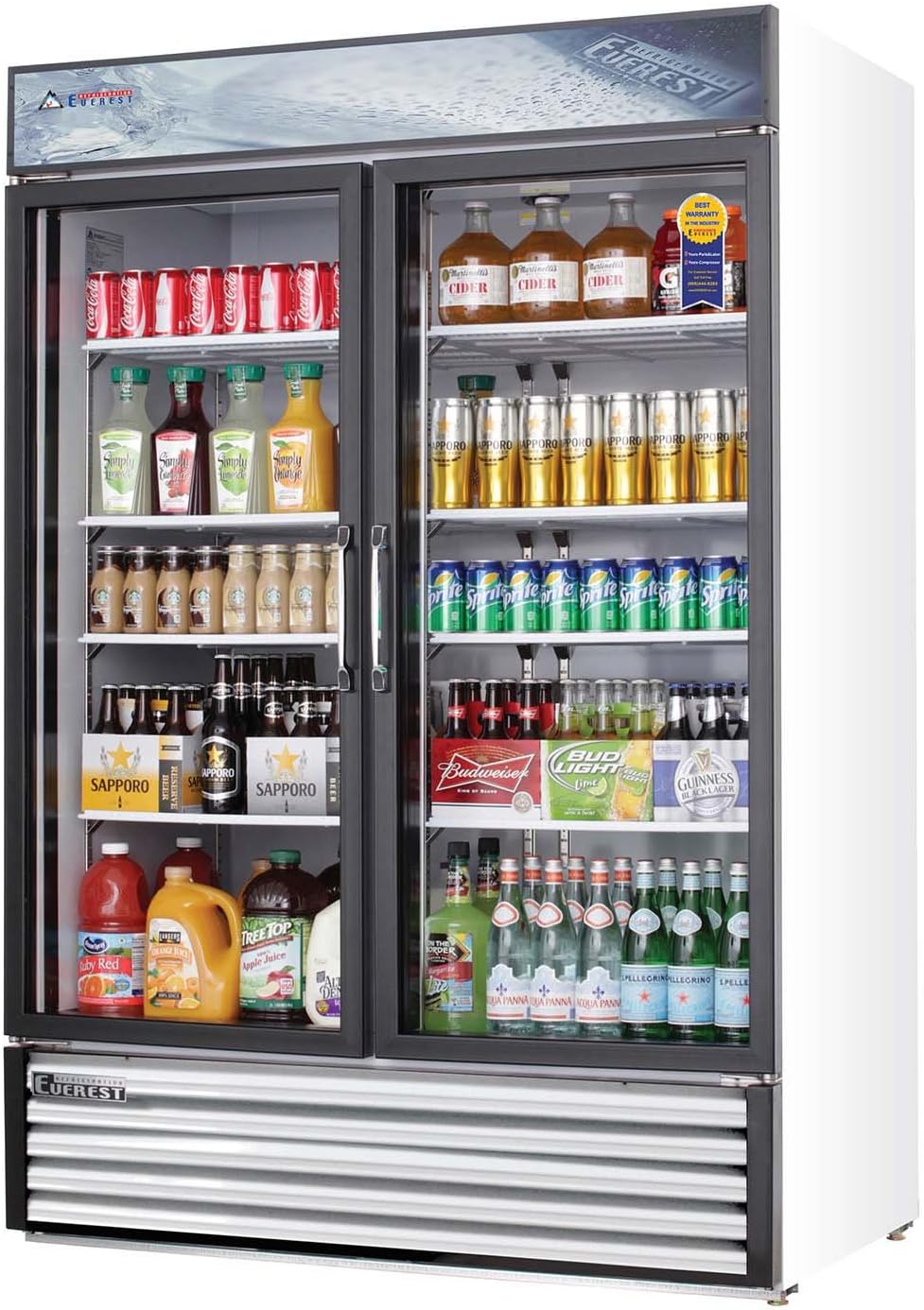 EMSGR48 Reach-in Merchandising Refrigerator 2 Swing Glass Doors, 115v, NSF - 50 cu. ft.