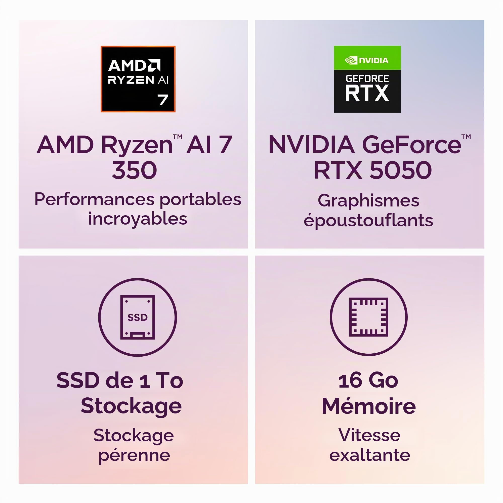 Lenovo IdeaPad Pro 5-2025 Ordinateur Portable Écran OLED 16'' 2880 x 1800 120 Hz - Mémoire 16 Go - Stockage de 1 To - Ryzen AI 7 350 - Windows 11 Home - Gris Luna