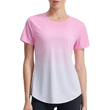 EZRUN Womens Swim Shirt UPF 50+ Rash Guard Quick Dry Short Sleeve Workout T-Shirts Summer Bathing Suit Top