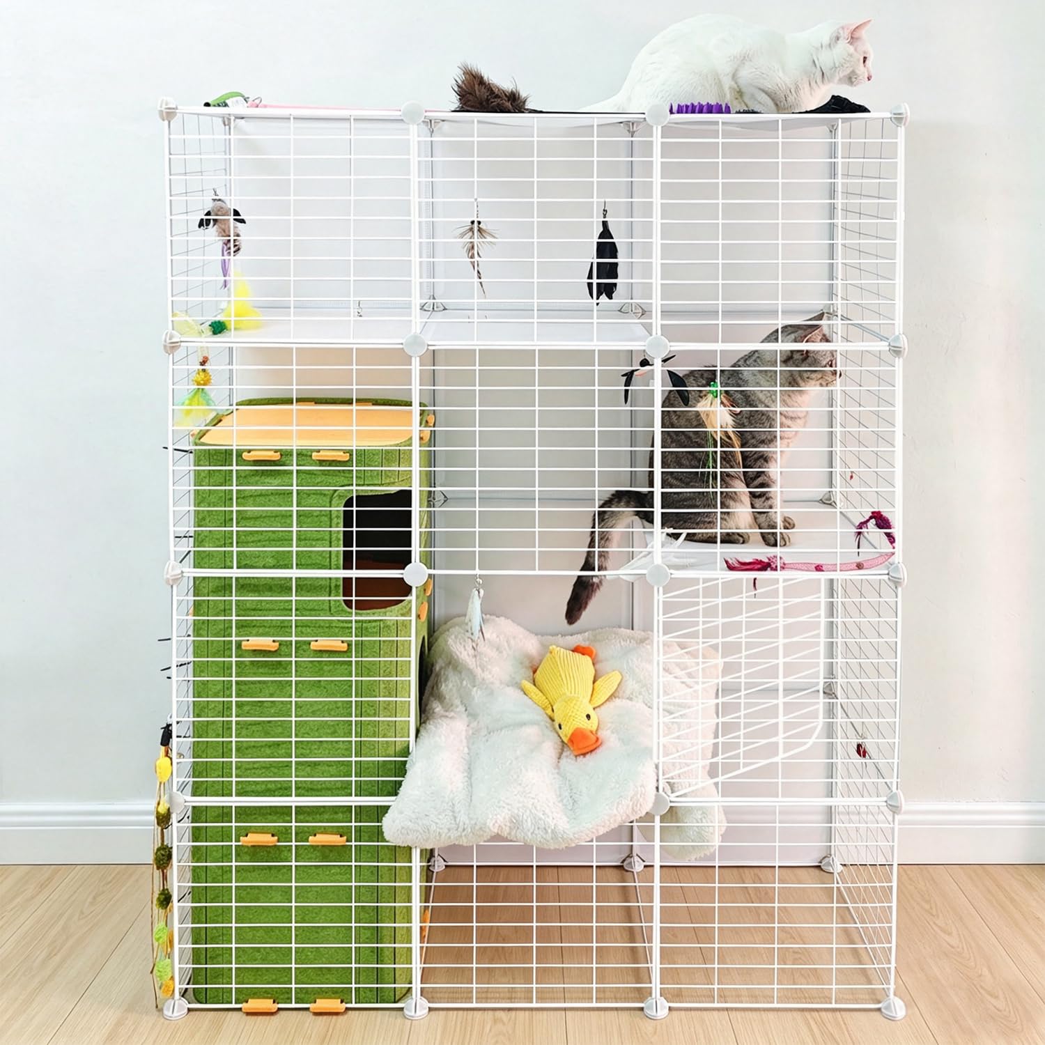 【大型】猫ケージ キャットケージ 4段4列4行 多頭飼い 脱走防止 ホワイト Amazon.co.jp: Sulgoty 猫 ケージ 大型 1から4段までDIY可能 組立簡単