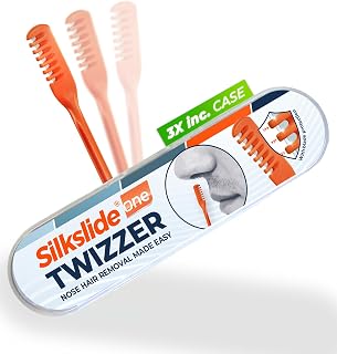 SilkslideOne TWIZZER Manual Nose Hair Trimmer for Men & Women - Japanese Blades, Battery-Free, Painless Twist Trim, Travel Case