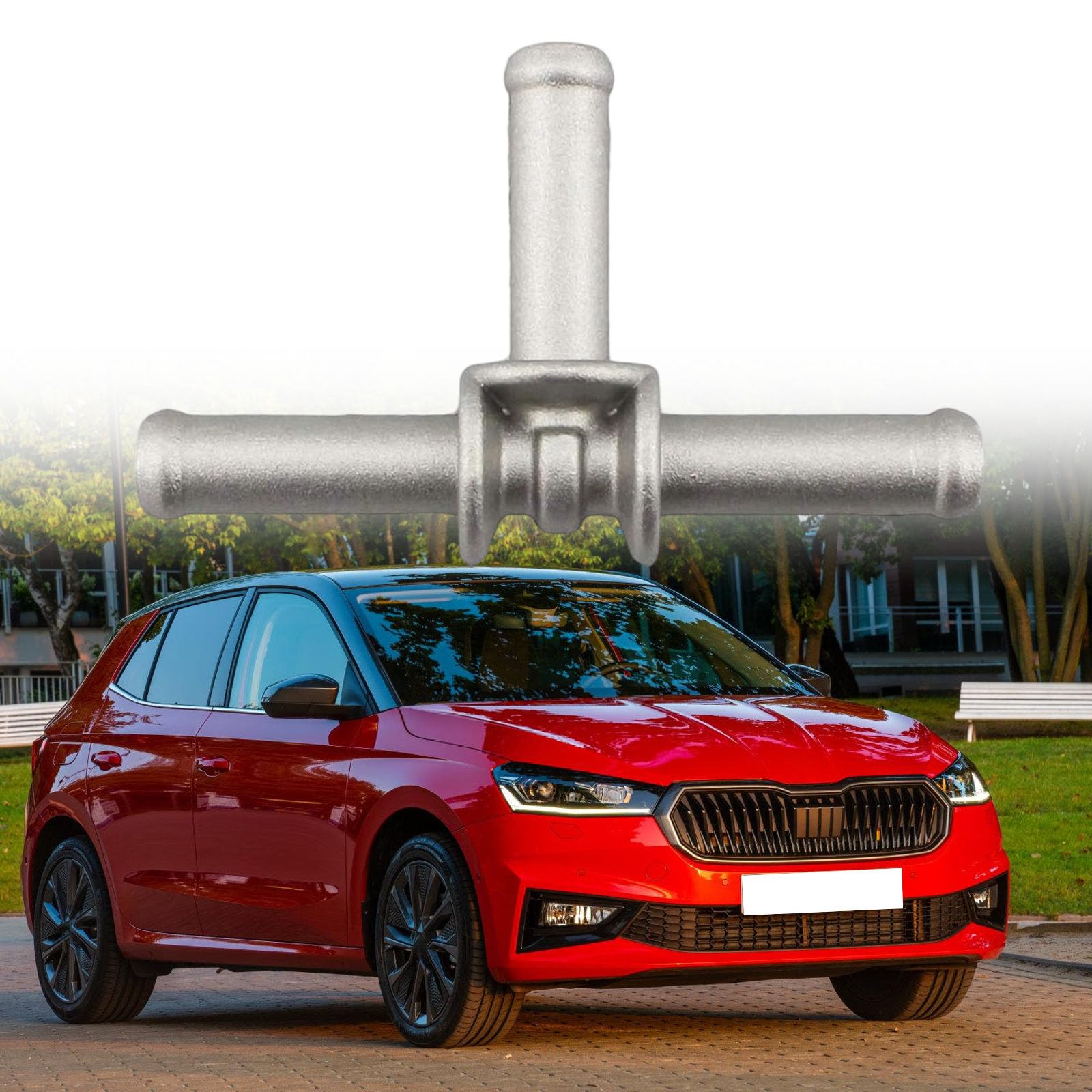1. Aluminium-Kühlmittel-T-Fitting Connector für Hochtemperatur-Fahrzeugkühlsysteme N90693001 Kühlmittelschlauchverbinder