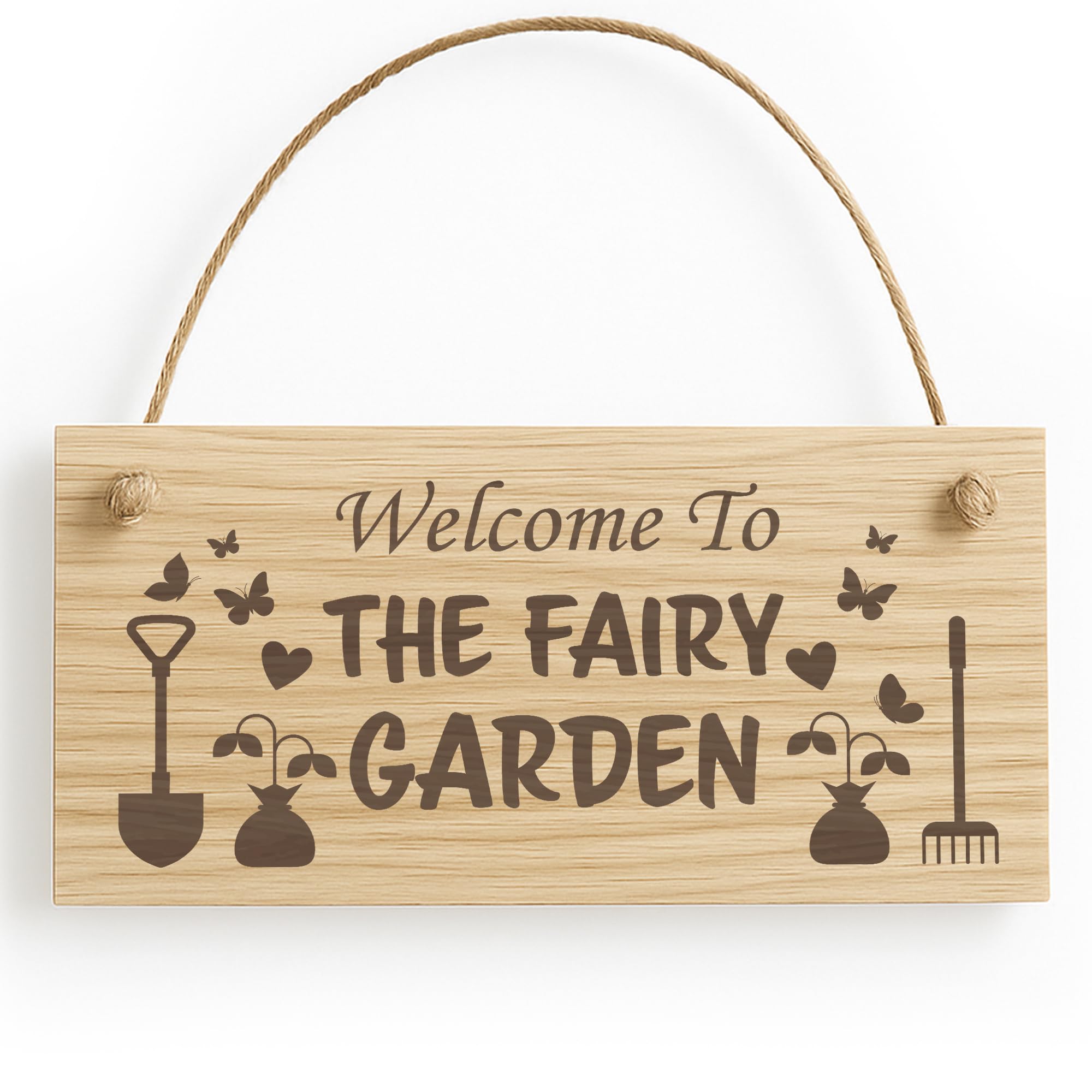 Red Ocean Welcome To The Fairy Garden Sign Hanging Wall Sign Garden Signs And Plaques
