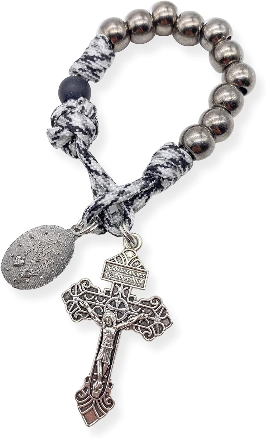 Nazareth Store One Decade Paracord Rosary Beads Pocket/Bracelet Rosary Miraculous/St Benedict/St Joseph Medal & Cross - Image 6