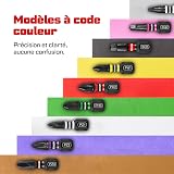 GEINXURN Pozidriv - Set di punte per cacciavite Pozidriv, 25/50/75/150 mm, PZ1 PZ2 PZ3, con attacco esagonale da 1/4", in acciaio S2, con 1 supporto per punte da 60 mm, codice colore ultra - 9