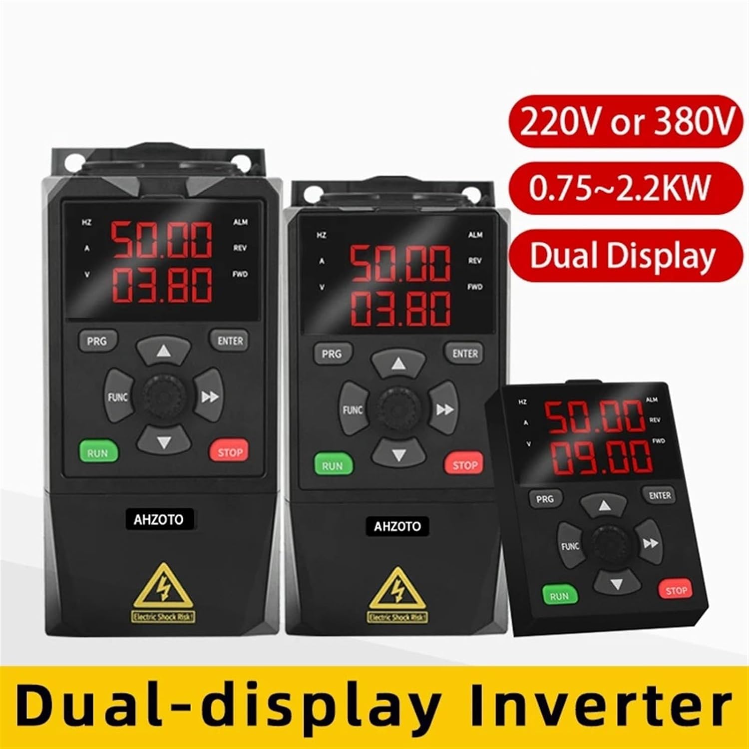 VFD 220V/380V 1Phase 3 Phase 0.75KW to 3KW LED Display Frequency Converter Adjustable Speed Drive Frequency Inverter(3.0KW,3PH to 3PH 220V)