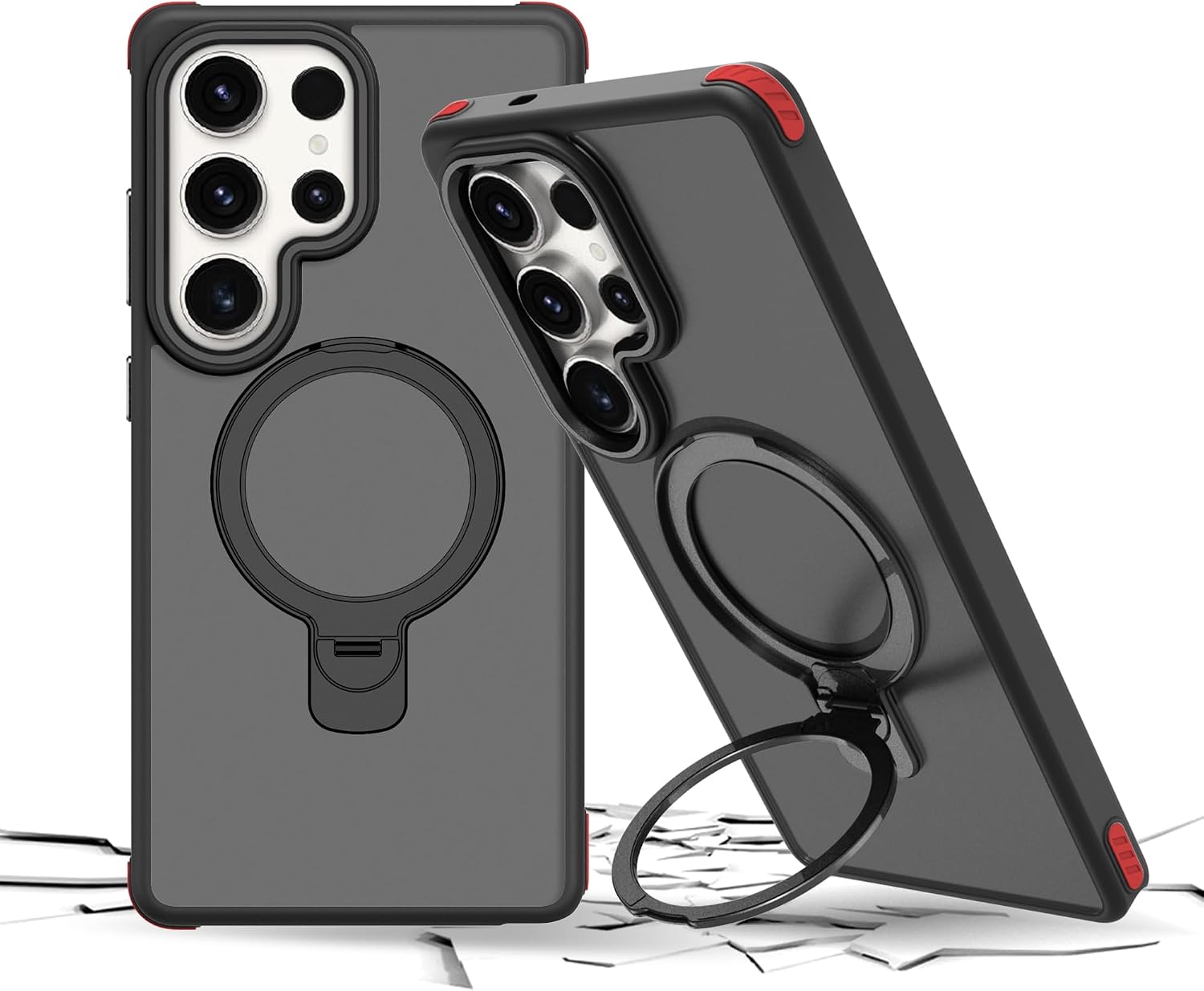 Prodigee Formula for Samsung Galaxy S25 Series Formula 360 Rotating Kickstand, Shock Absorption, Acent Pop of Colors Mag Safe Compatible, Military Grade Protection (Smoke, Samsung S25 Ultra (6.9))