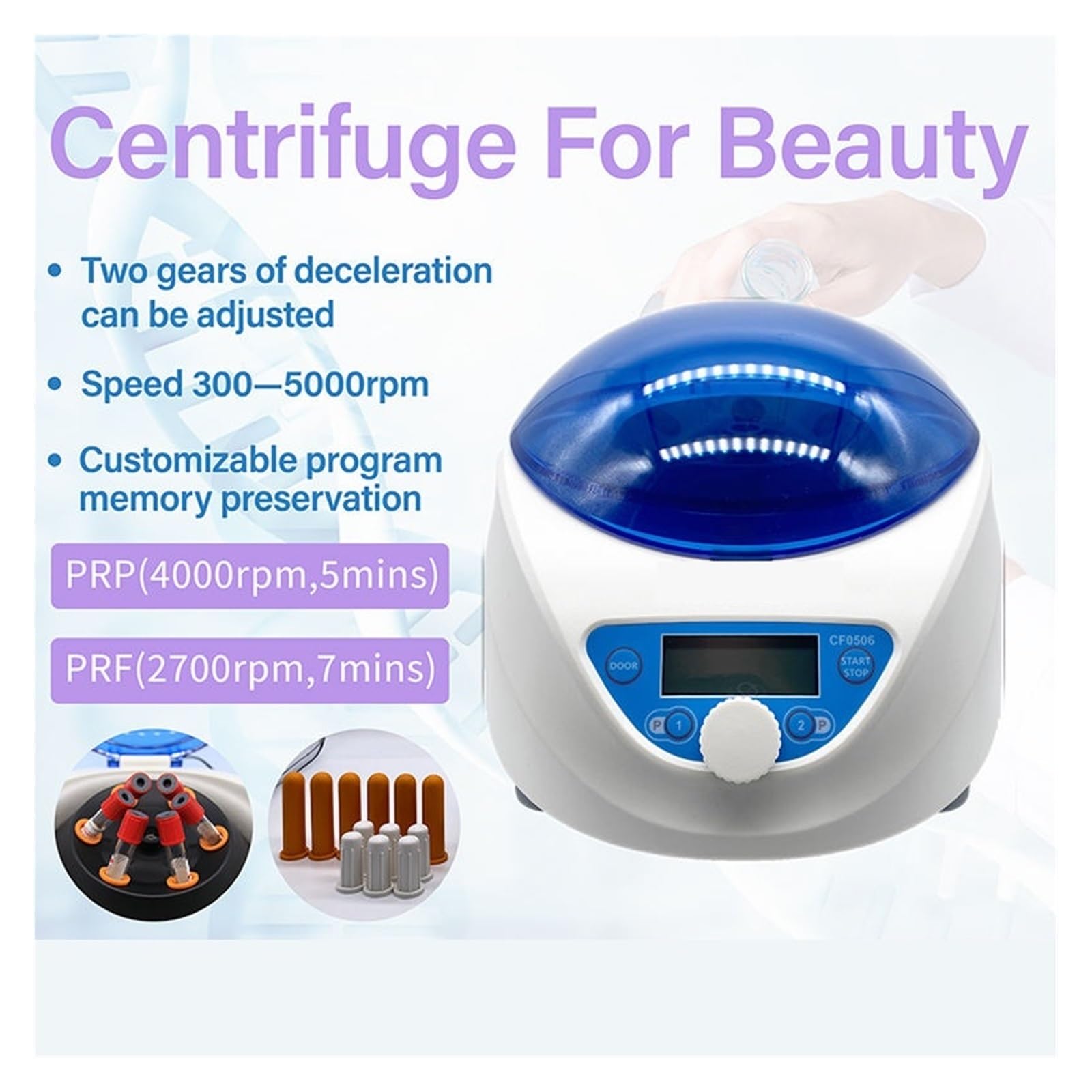 Centrífuga de plasma rico en plaquetas CF0506 PRP 1,5-15 ml Máquina centrífuga PRF sangre clínica for médica Para uso en laboratorio