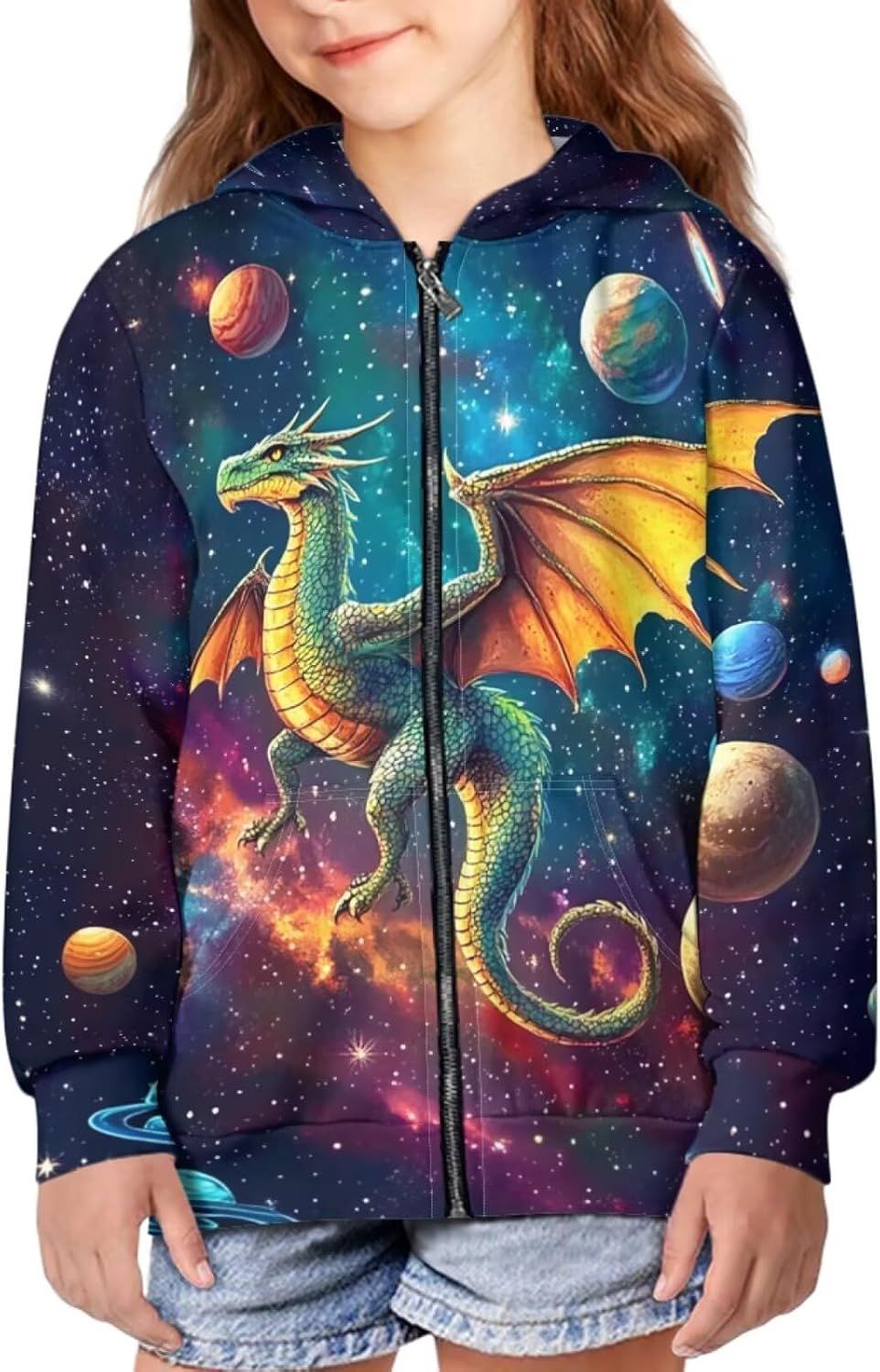 WELLFLYHOM Boys Zip Hoodie 6-16 Graphic Sweatshirt Long Sleeve Sweater Kangaroo Pocket Sweatshirt Tops - Image 3