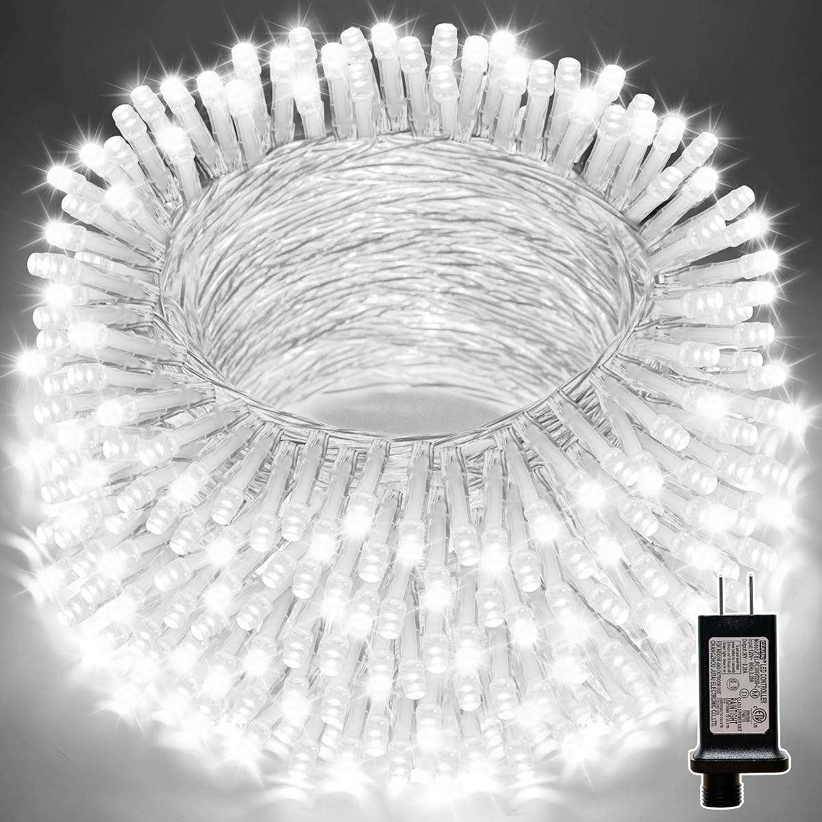 Lamphome 66Ft Christmas Decorative Mini Lights 200 Led Transparent Wire Fairy