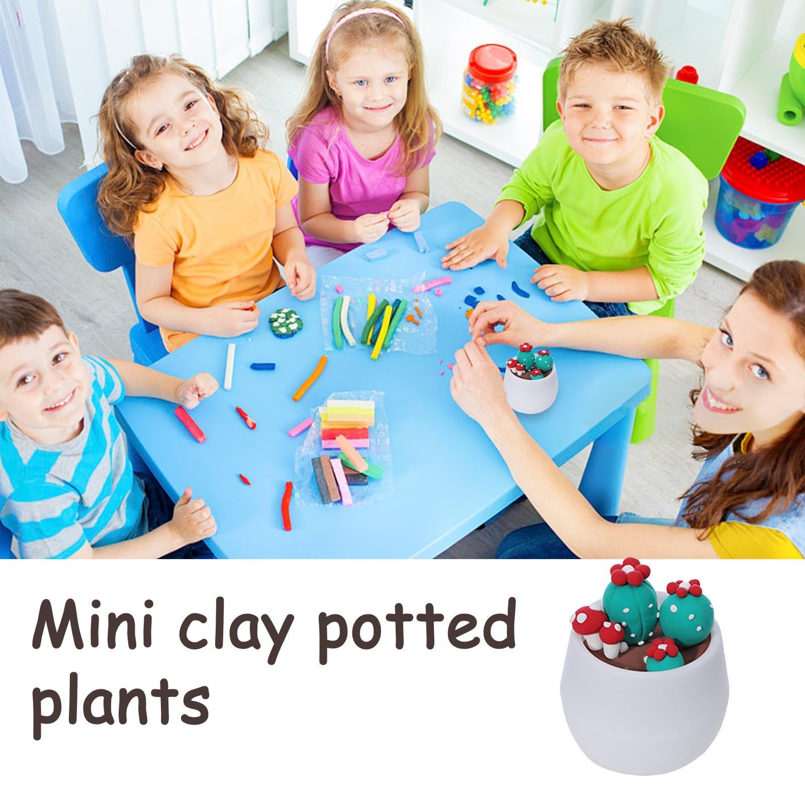 Kit di argilla per bambini, kit di argilla da modellare Simpatiche piante
